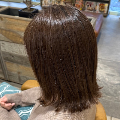 ブリーチなしマロンベージュ