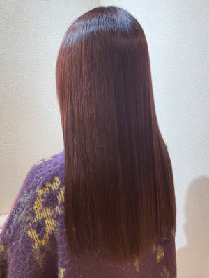 髪質改善トリートメント　ブラウンカラー　うるつやヘア