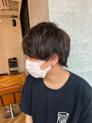 ショートウルフ×ナチュラルハイライト