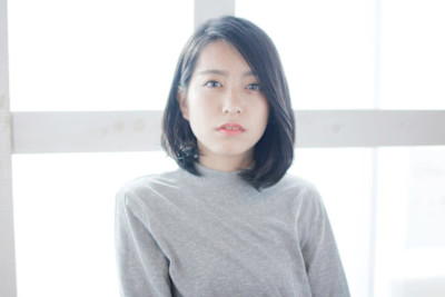 斜めバング/内巻きワンカール/大人ボブ/黒髪