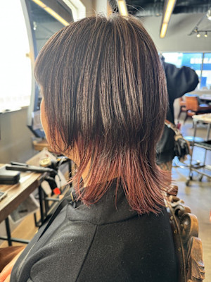 インナーカラー／ボルドー