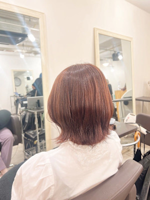 ｜ブリーチ無しWカラー ピンクベージュ｜