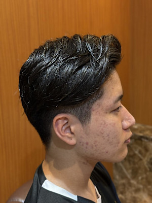 爽やか七三ショート