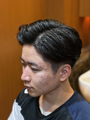 爽やか七三ショート