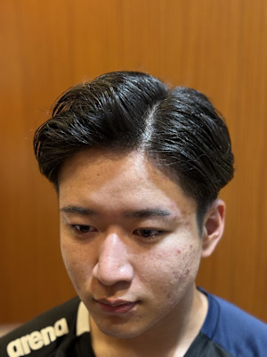 爽やか七三ショート