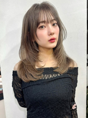 レイヤーカット/マロンベージュ