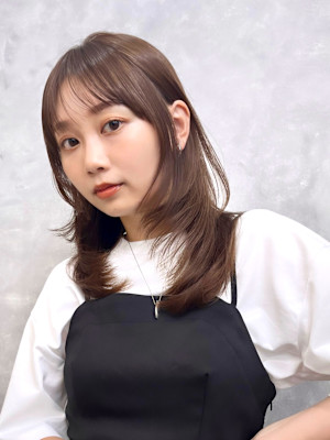 顔まわりカット/前髪/似合わせカット/レイヤーカット/銀座