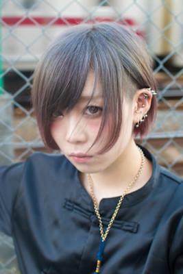 グレージュ×ピンク