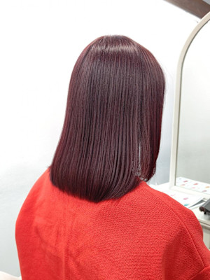 大人可愛い/ワインレッドカラー♪