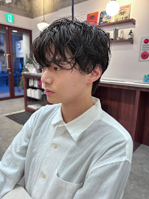 【Look at】クリームパーマニュアンスマッシュ