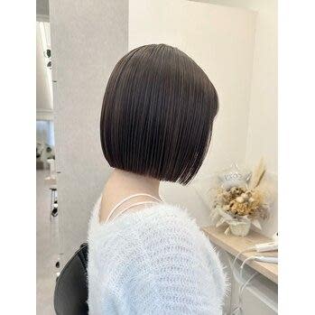 ★大人可愛いモテ髪20代30代ぱつっとボブ