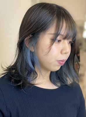 イヤリングカラー×ブルー