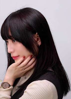 黒髪×フェイスレイヤー☆小顔は顔まわりのレイヤーで決まる