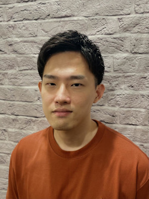 メンズ/ツーブロック/ナチュラル/黒髪/アップバング