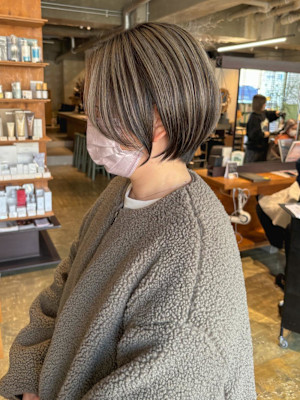 【デザイン◎】ショートボブ×アンブレラカラー