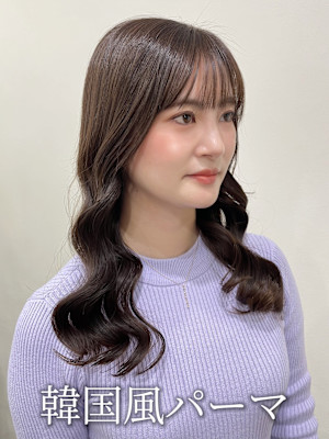 韓国風パーマ/コテ巻き風パーマ/レイヤーカット