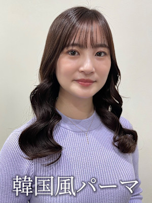 韓国風パーマ/コテ巻き風パーマ/レイヤーカット/艶髪