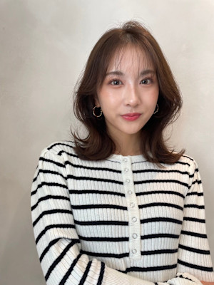 【透明感♪韓国風エギョモリ】シースルーバング大人可愛い小顔