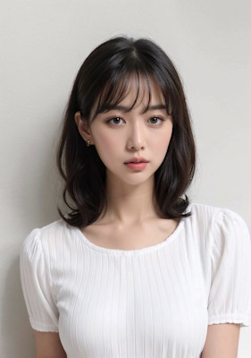 20代30代40代大人可愛い韓国風艶感プリカール外はねボブデ