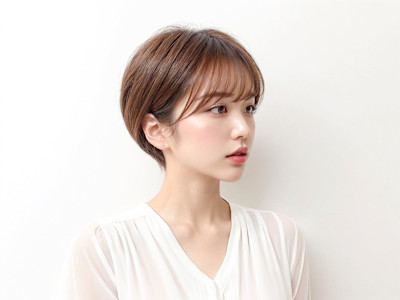 20代30代大人可愛いエアリーボブラベンダーベージュ透明感