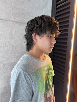 VOL.×メンズ×パーマ×ウルフ