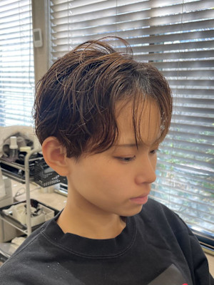 ハンサムショート×パーマ