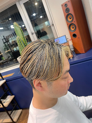 ハイライトで白髪ぼかし