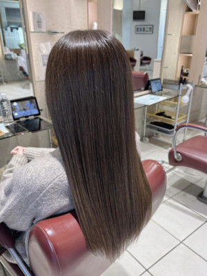 ブリーチなし透明感カラー