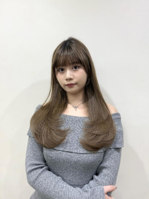 ワンカールレイヤー×ハイトーンベージュ