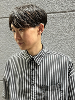 センターパート×ハイライト