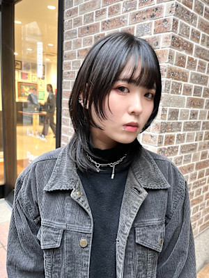 【天神】ウルフレイヤー/レイヤーカット/ダークグレー