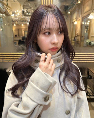 韓国風巻きラベンダーミルクティー姫カットレイヤー2