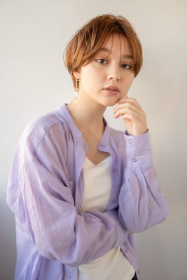 【石井知希】ショートパーマ×オレンジ