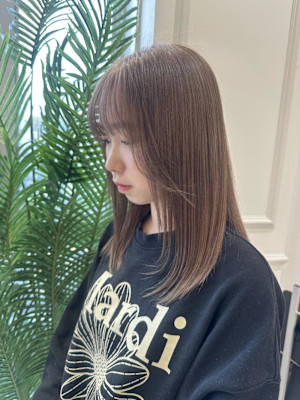 ＊ミルクティーベージュブリーチカラー透明感カラー