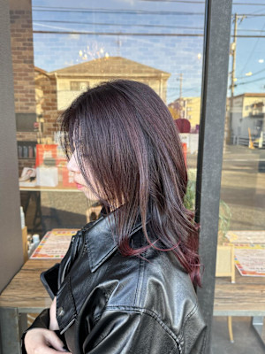 ボルドーカラー グラデーション