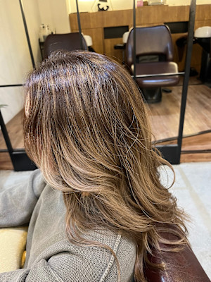 外国人風ハイライト×ベージュカラー