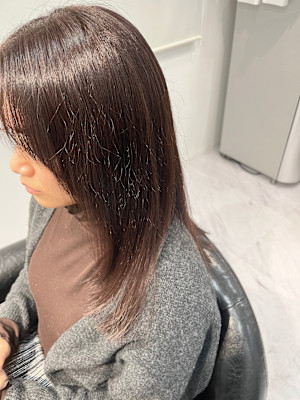 ショコラベージュ×レイヤースタイル