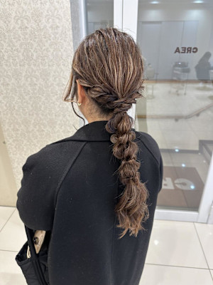 [aina]お呼ばれヘアセット/編み下ろしヘア