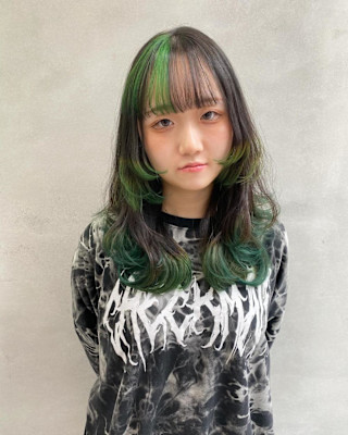 【大澤鈴音】ロングウルフ×デザインカラー