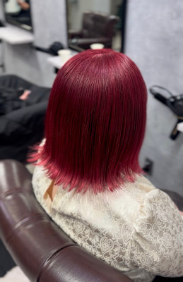 ブリーチカラー×チェリーレッド