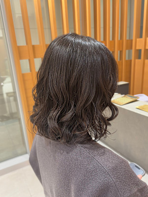 コテ巻き風ボブパーマ