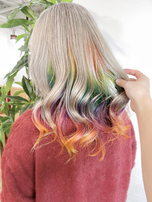 ホワイトレインボーカラー【飯田淳平】Re:ta Hair