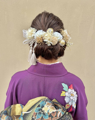 成人式　大人シニヨンアレンジ
