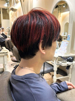 【ジュレベール 汲田】ハイライトカラーレッド