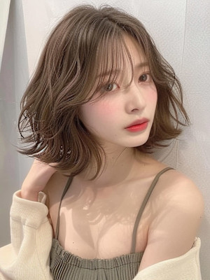 【韓国・レイヤー】 髪質改善 仙台  オリーブベージュ