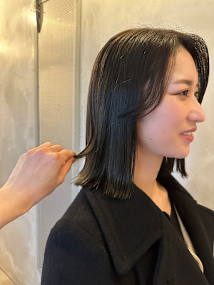 池袋 髪質改善 切りっぱなし ash gray♪