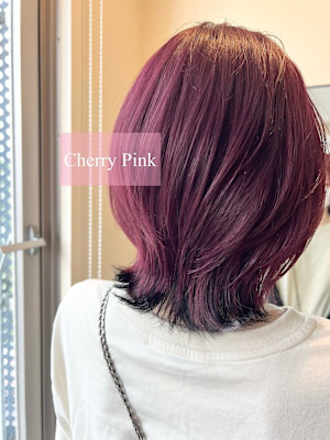 【W_SALON 河原町】Pink×Black /ボブ