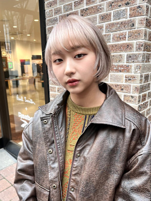 【天神】ホワイトベージュ/ショートレイヤー