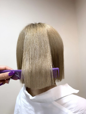 【W_SALON 河原町】ブロンドベージュ/ミニボブ