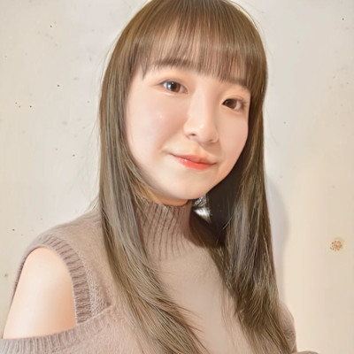 顔周りレイヤー／オリーブベージュ／オリーブカラー